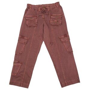 Free People Tahiti Cargo Pants Women’s Size Small Parachute Terracotta Baggy NWT